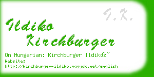 ildiko kirchburger business card